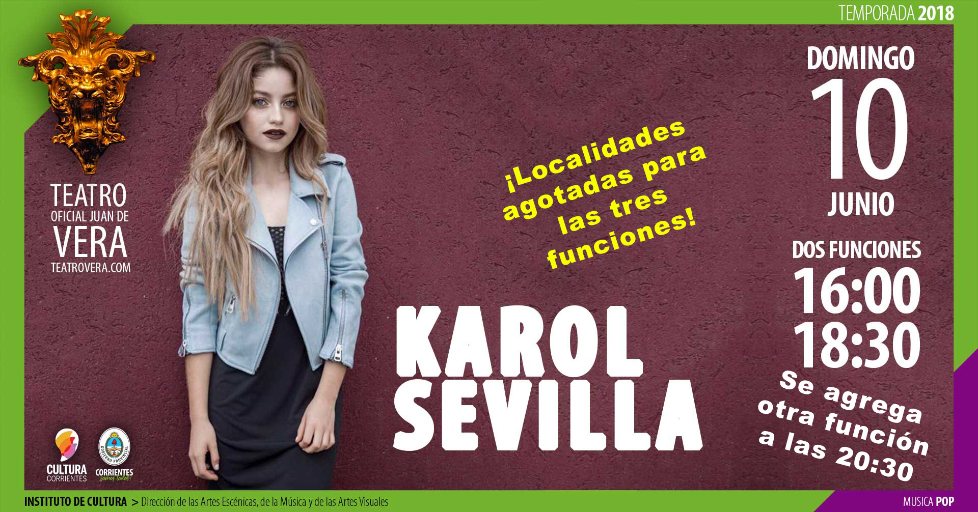 Llega la protagonista de “Soy Luna”, Karol Sevilla - Teatro Oficial Juan de  Vera